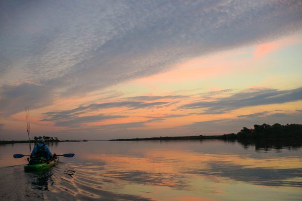 Kayaking with a beautiful sunrise