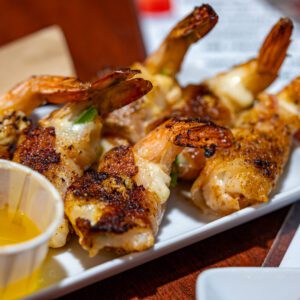 Kevin Rico Seafood Oyster Bar in Port Arthur TX jumbo bacon wrapped shrimp