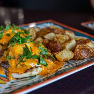 Kimmy's Cafe in Port Arthur TX Birria eggs benedict