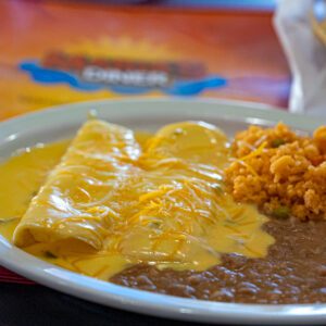 Marias Diner in Nederland and Groves TX enchiladas
