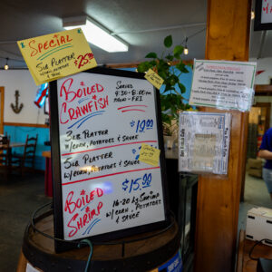Sea Ranch Cafe in Port Neches, Tx Daily food special board