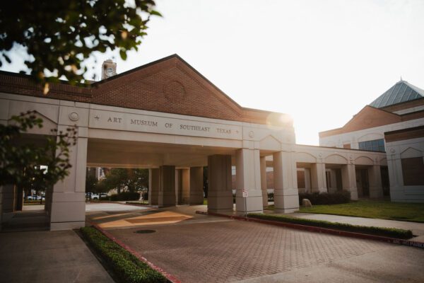 exterior shot of the art museum of southeast texas