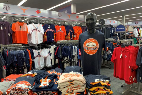 Astros merchandise display