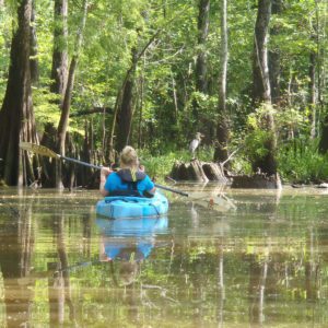 kayaker on village creek