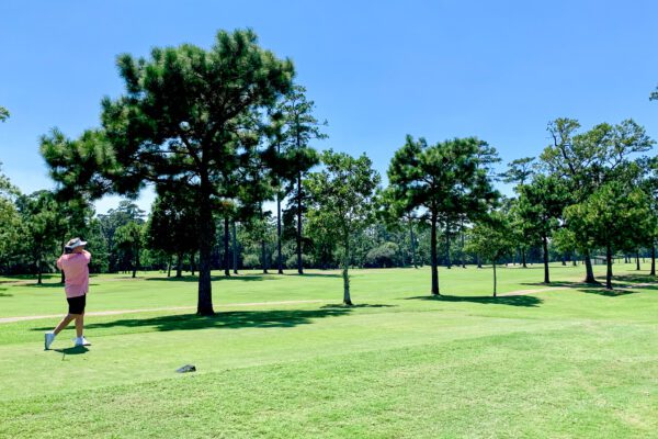 man taking a swing the beaumont country club in beaumont texas