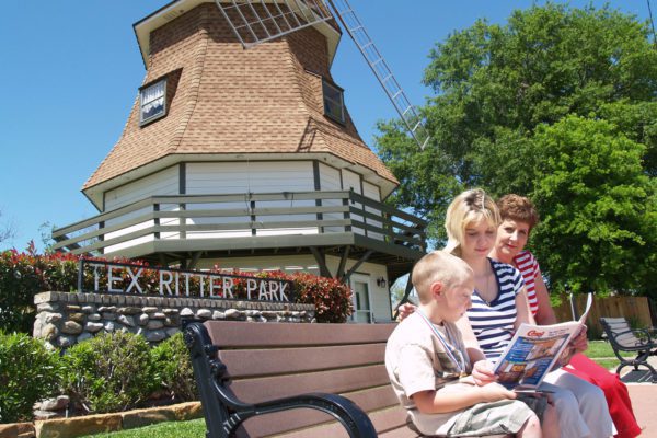Visitors enjoying Tex Ritter Park