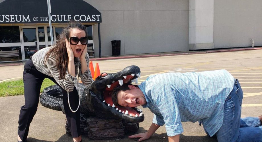 Callie and Andy pose with the Gator