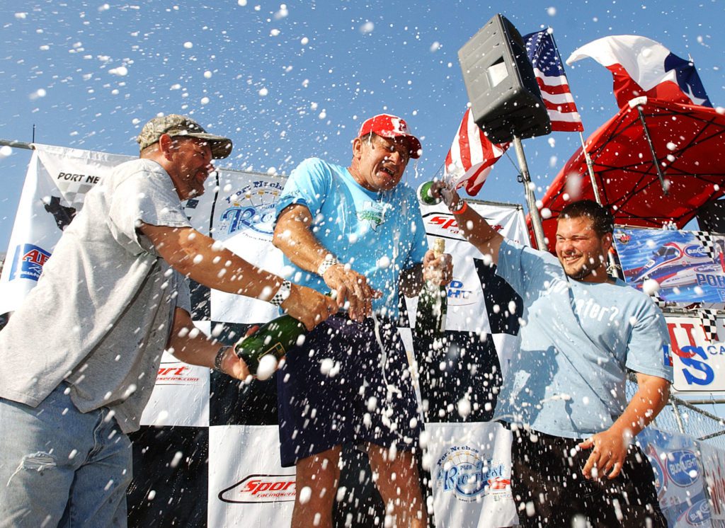 Guys celebrating