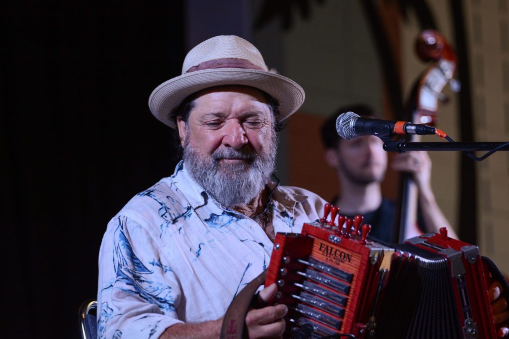 Wayne Toups sings and plays the accordion