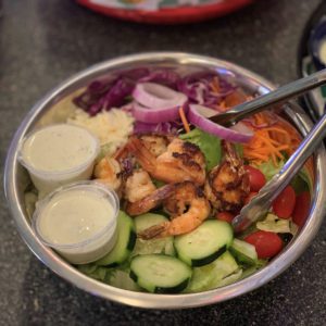 Grilled shrimp salad