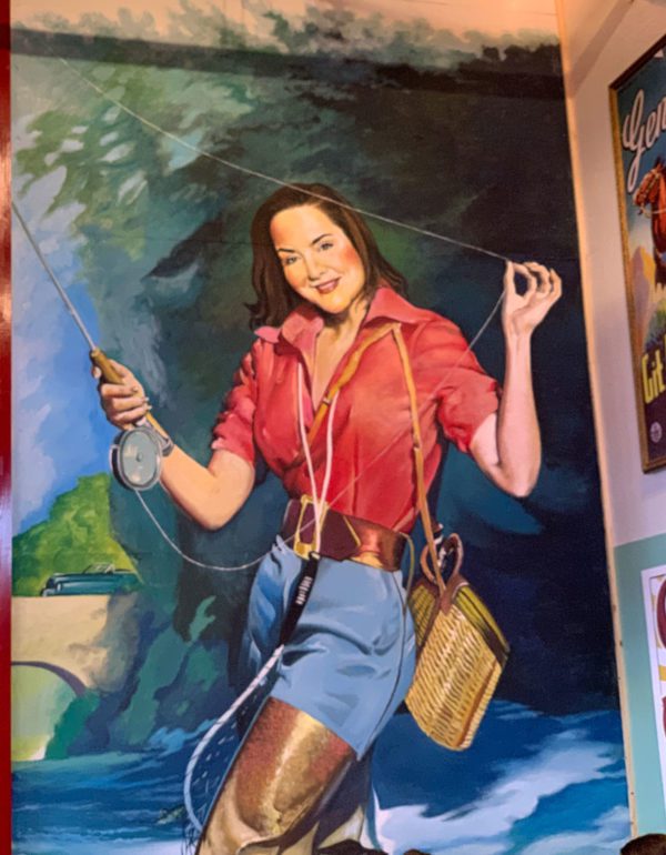 painted portrait of owner's wife