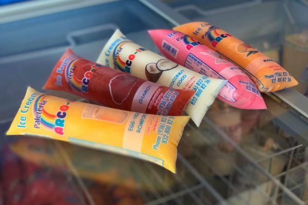 colorful bagged ice creams