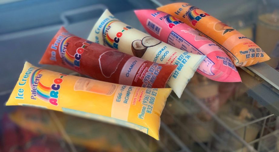 colorful bagged ice creams