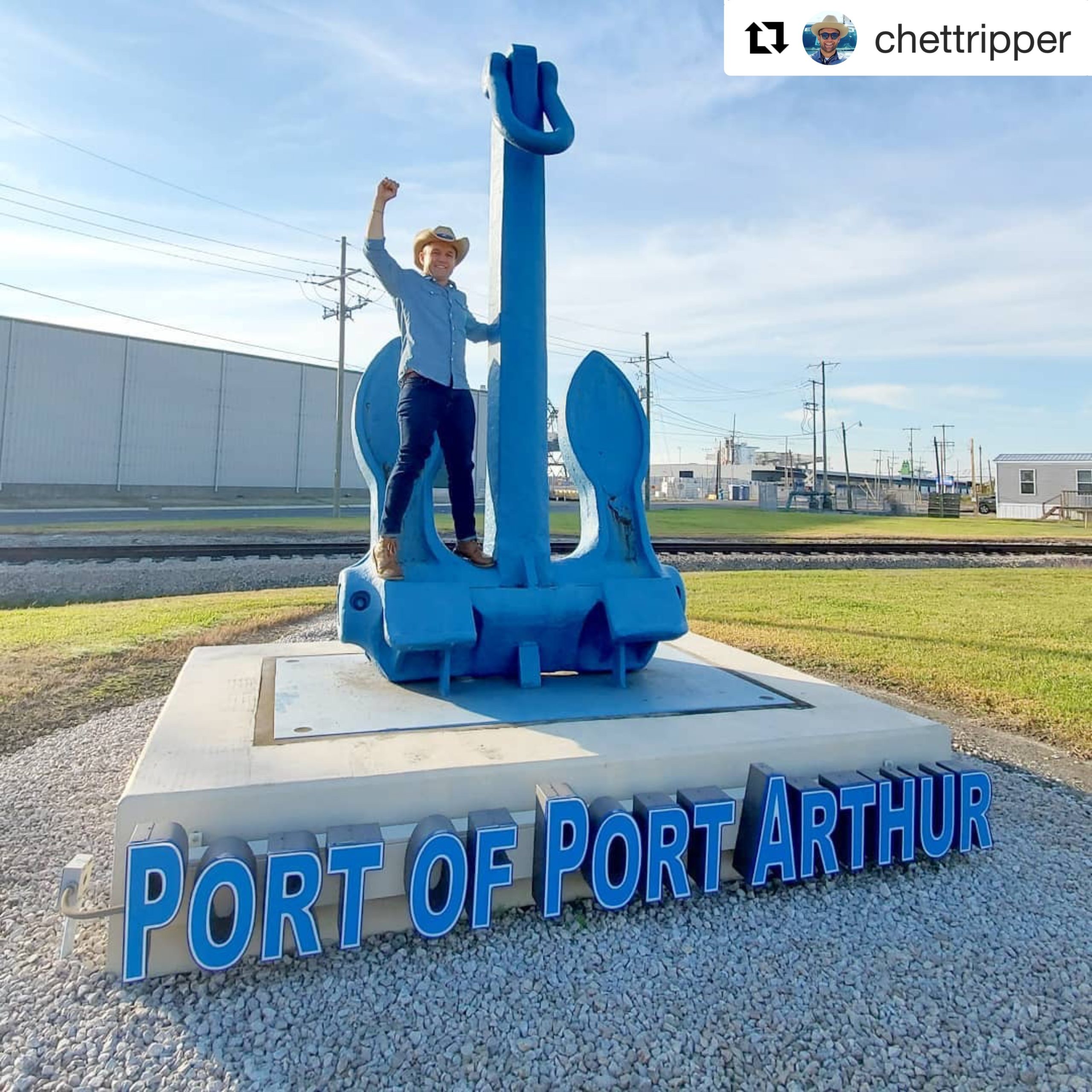Chet at Port of Port Arthur 