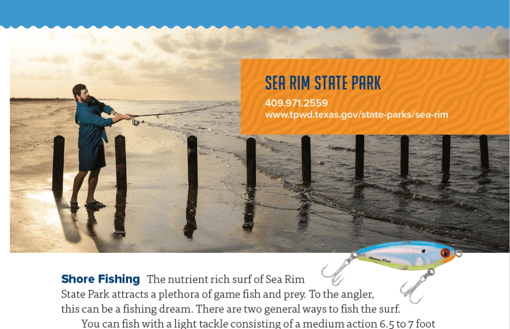 Sea Rim Shore Fishing tips and information