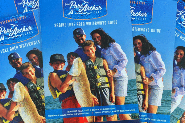 fishing guide cover featuring family offshore