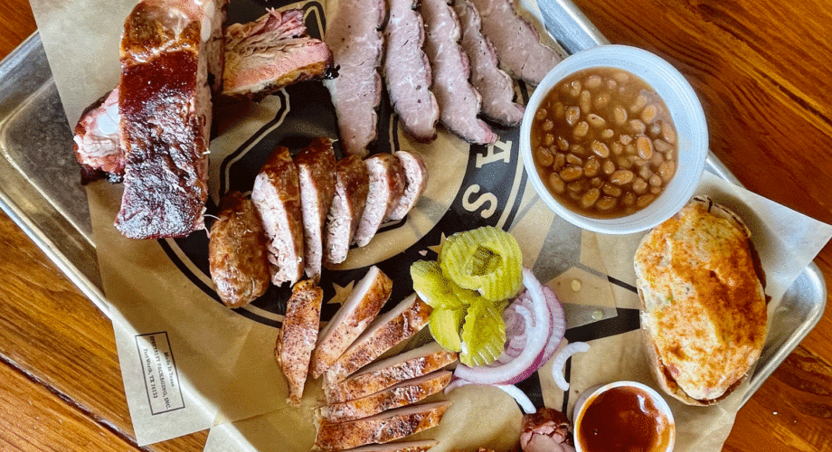 juicy and delicious barbeque platter in port arthur texas