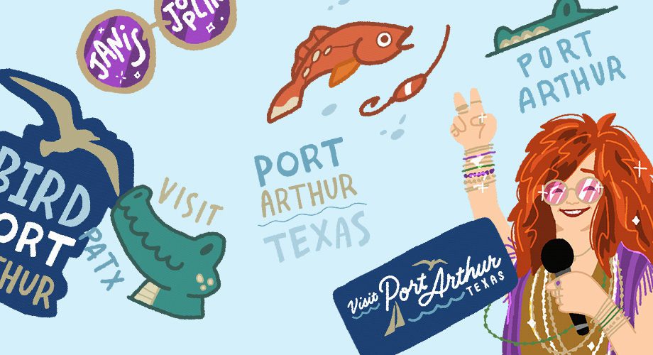 port arthur texas themed sticker promotions