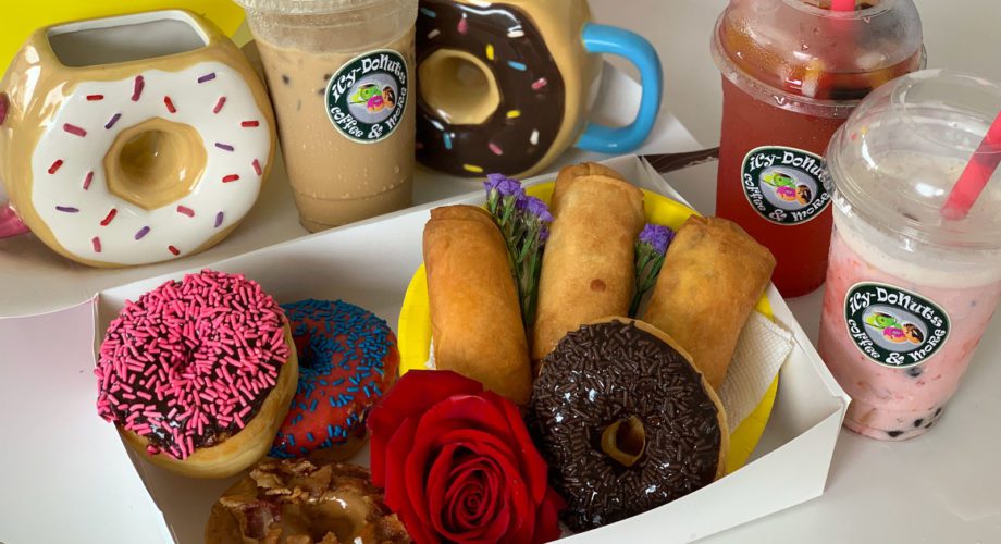 platter of colorful donuts and drinks in port arthur, texas