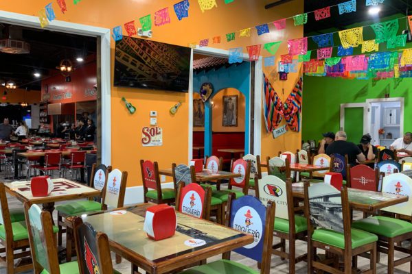 colorful taco shop interior in port arthur texas