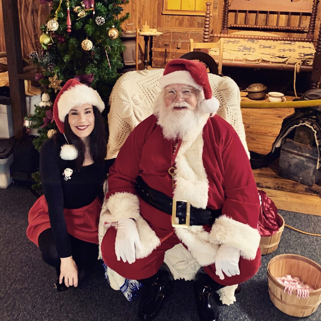 Santa and his helper at the Museum of the Gulf Coast in Port Arthur, Texas