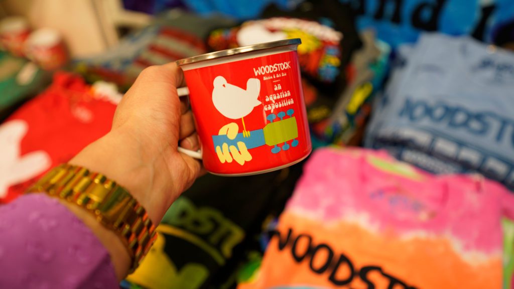 a woodstock cup and memorabilia at the museum of the gulf coast