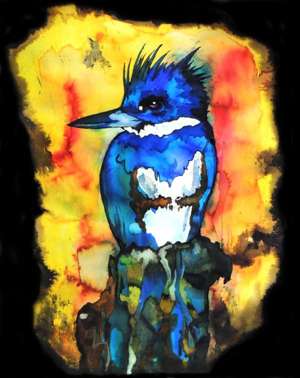 Kingfisher painting by Christina Baal