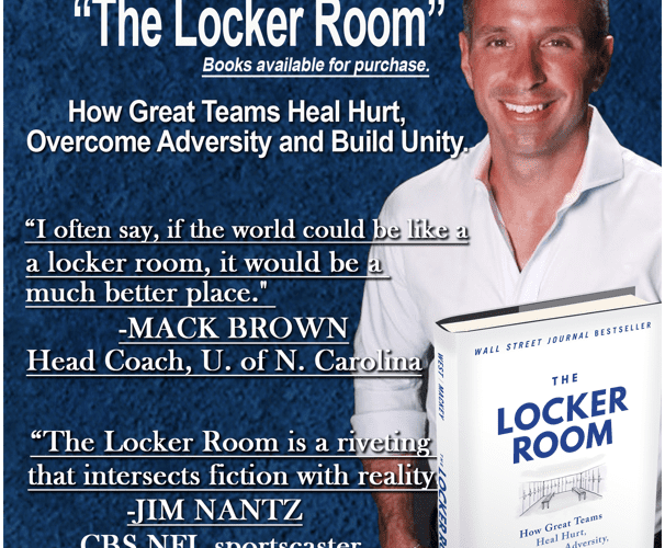 Damon West with book The Locker Room