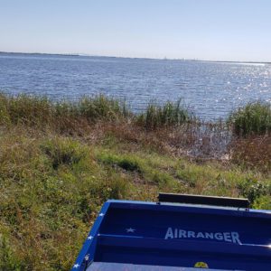 airboat near the water in port arthur texas