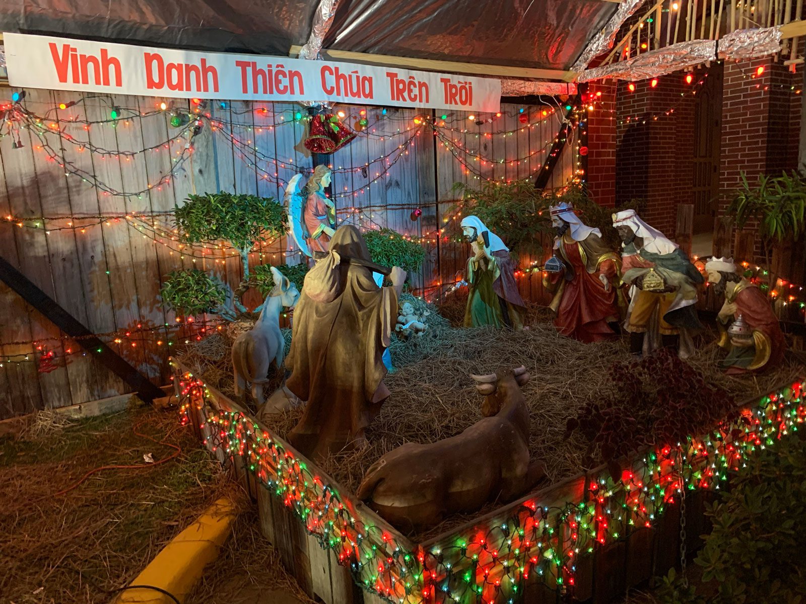 christmas nativity scene in port arthur texas vietnamese shrine 