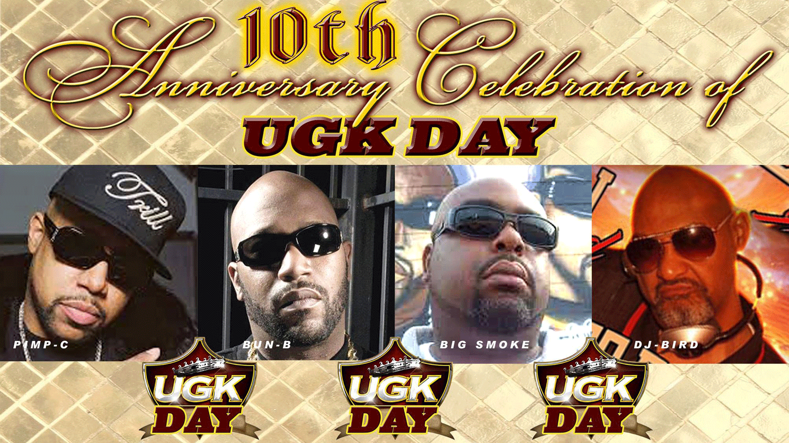 UGK day flyer for a celebration in downtown port arthur texas