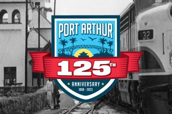 port arthur's celebratory logo honoring its 125th year in port arthur texas