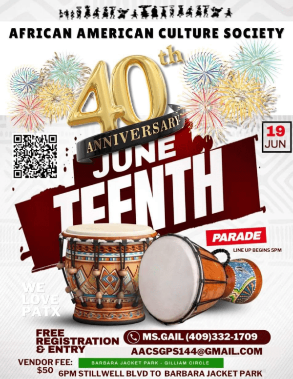 Flyer to promote Juneteenth parade