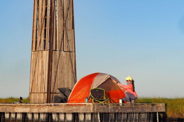 sea rim's floating campsite in port arthur texas