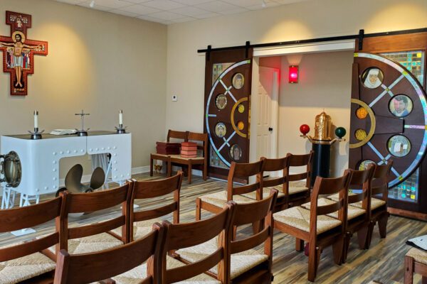 interior photo of the seafarer center's chapel in port arthur texas