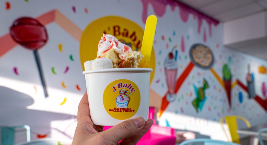 J Baby Ice Cream Rolls & Treats in Port Neches, TX rolled ice cream in a bowl