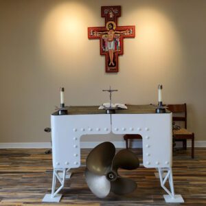 inside the seafarer chapel in downtown port arthur texas