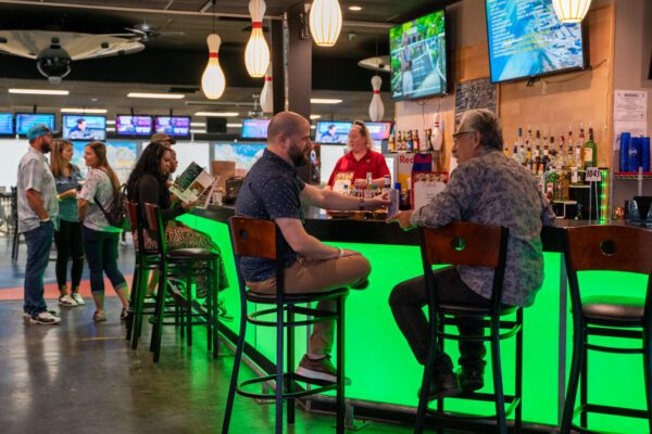 pin and tonic meeting space and bar at maxbowl in port arthur