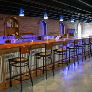 bar area inside the venue at max bowl in port arthur texas