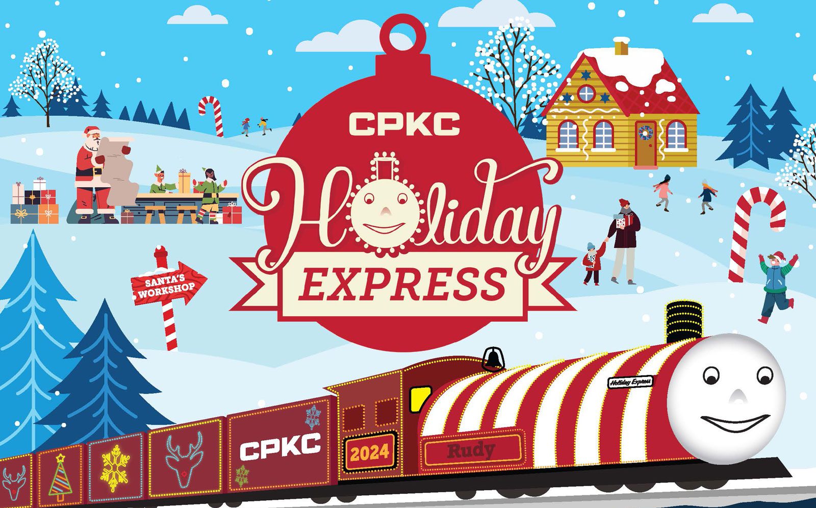 holiday express train poster for 2024 ini Port Arthur Texas