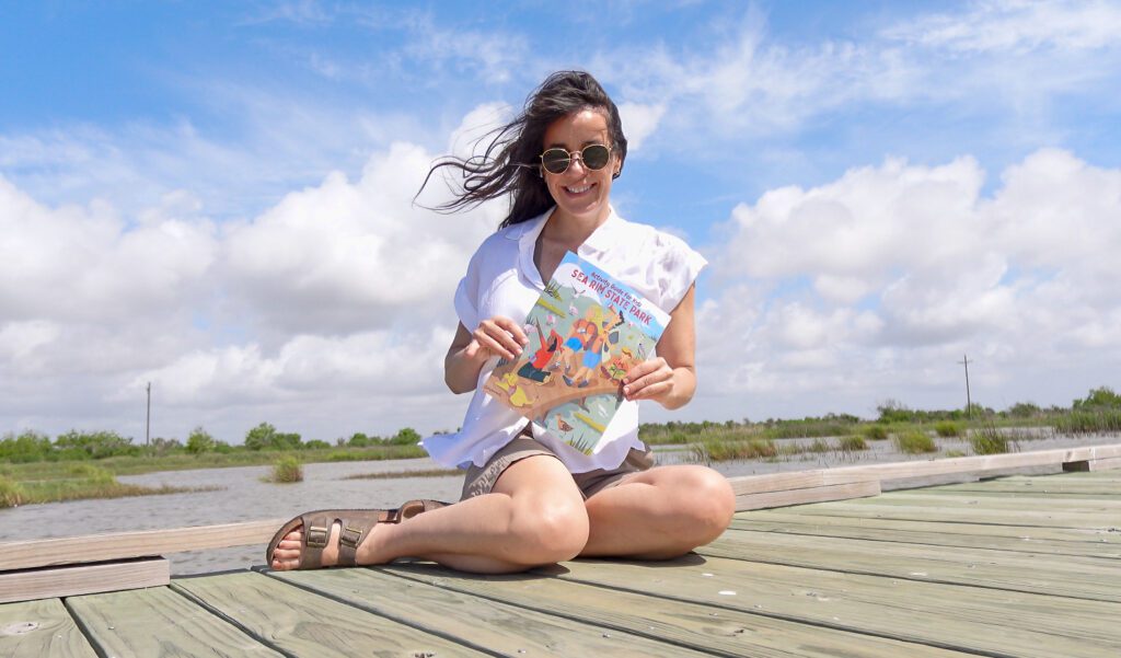 callie summerlin illustrates nature at port arthur's sea rim state park