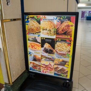 menu outside guasafood-central mall
