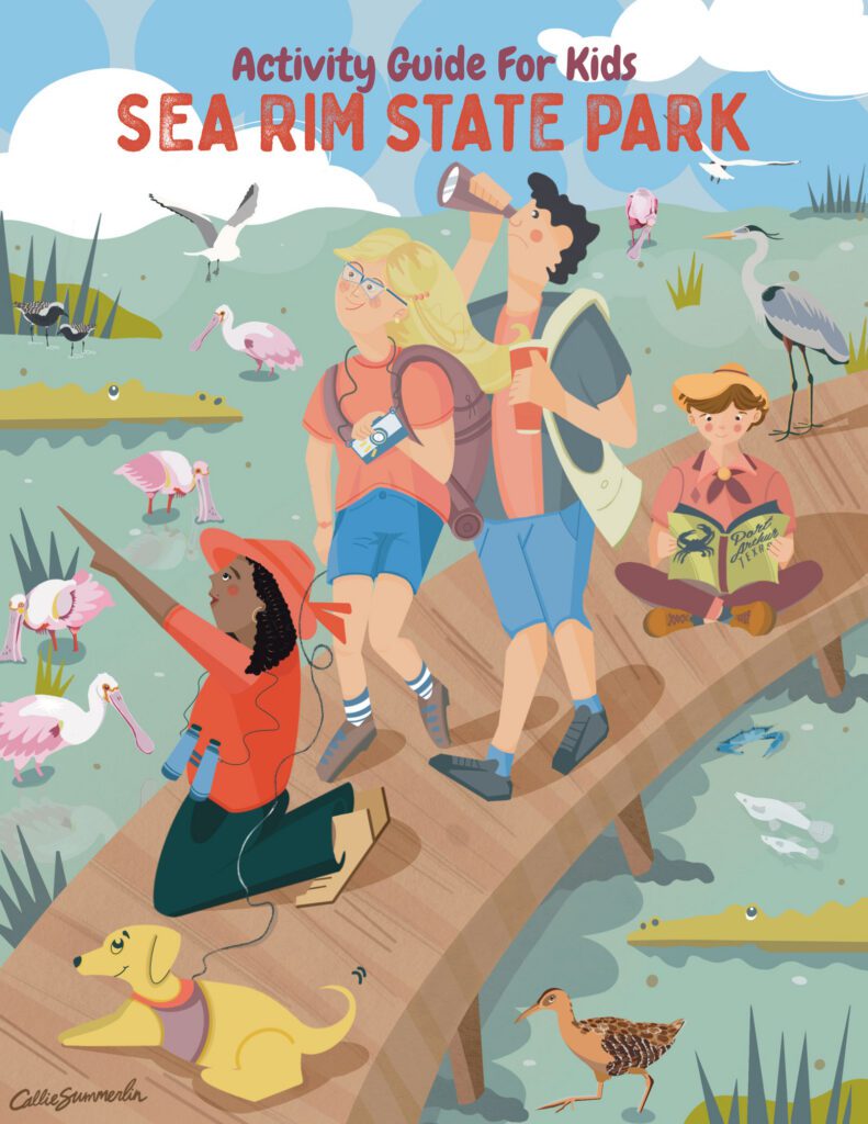 cover of sea rim activity guide for kids in port arthur texas