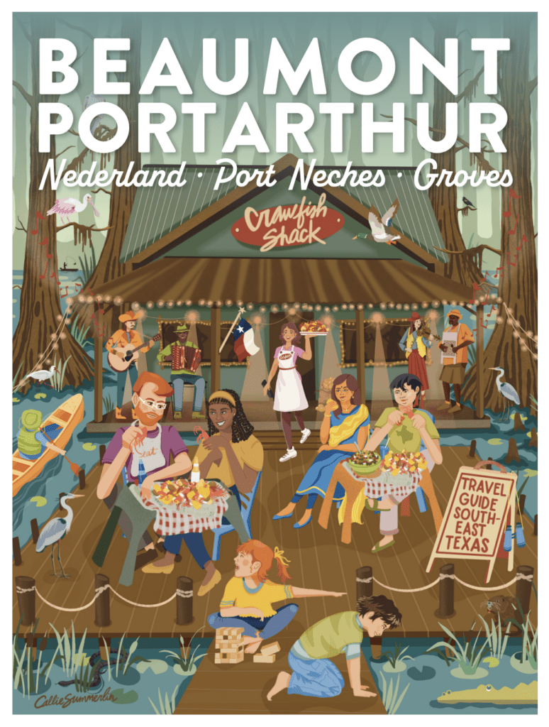 cover of regional visitor guide in port arthur texas