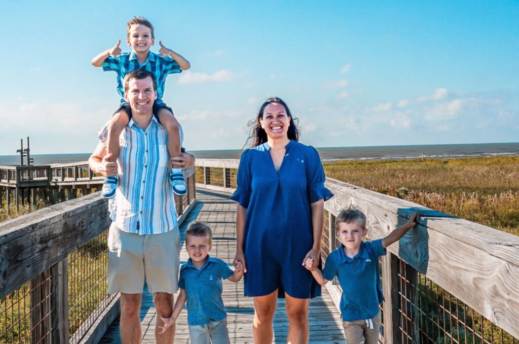 family enjoying the boardwalk at sea rim state park in port arthur texas
