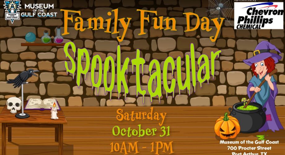 Museum of the Gulf Coast Spooktacular Family Fun Day poster for 2026